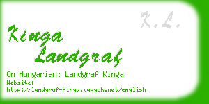 kinga landgraf business card